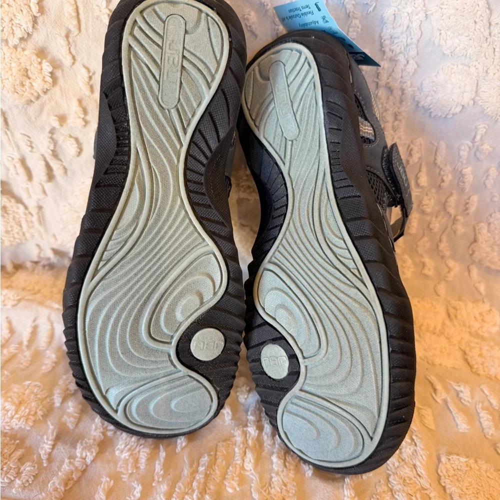 JBU Gray and Blue Women's Closed-Toe Sport Sandals #531-9. - Picture 3 of 3